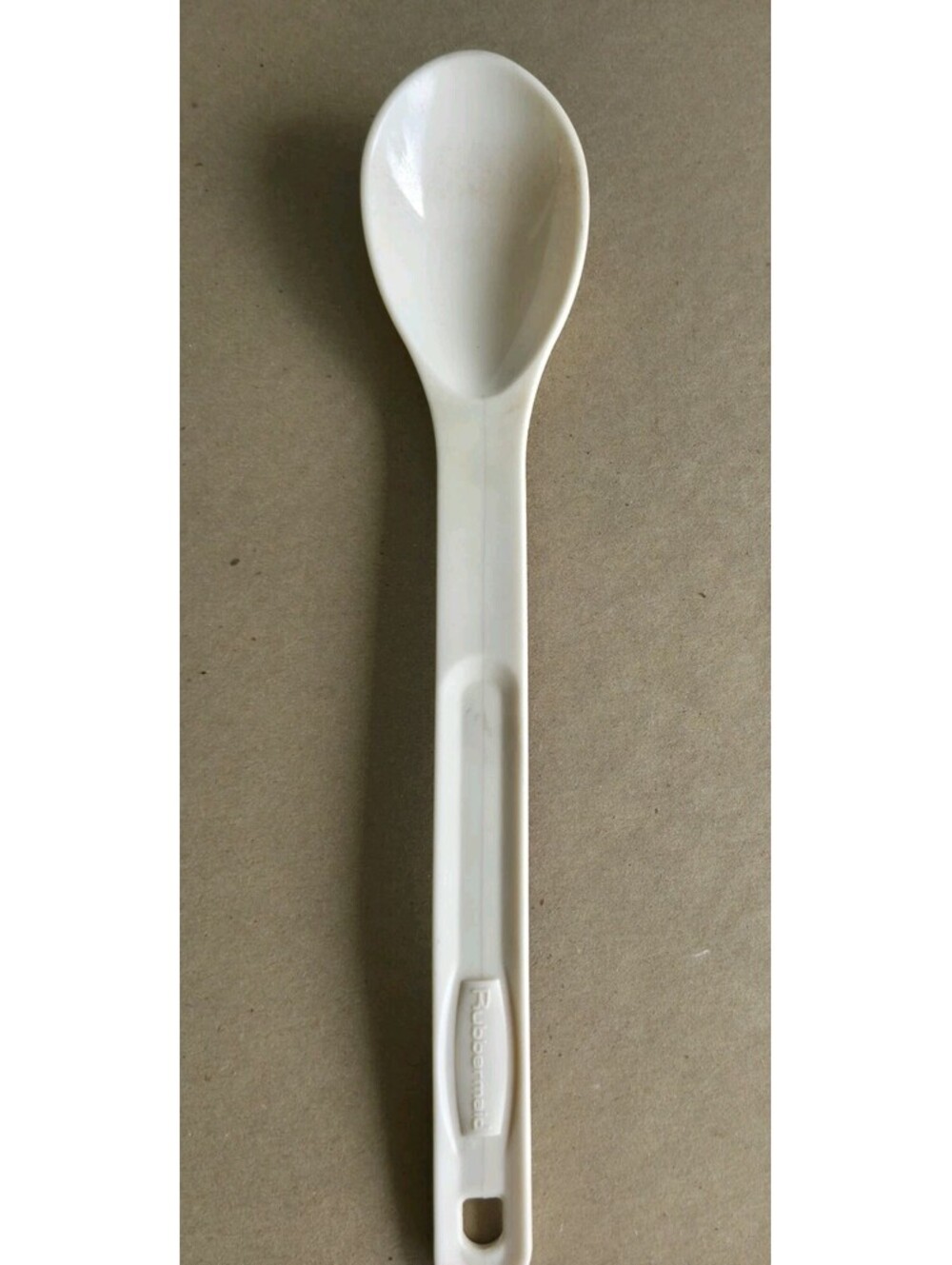 Vintage Rubbermaid 1973 White Nylon Serving Spoon 12.5” Plastic Kitchen Utensil